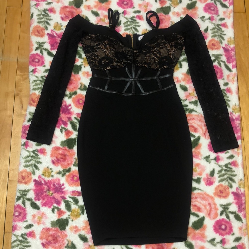 Black lace dress